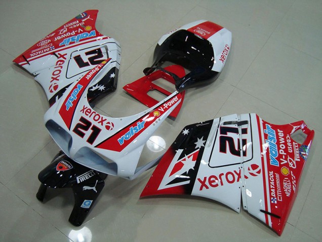 1993-2005 Red White Xerox 21 Ducati 748 916 996 996S Motorcycle Fairings 1993-2005 Red White Xerox 21 Ducati 748 916 996 996S Motorcycle Fairings