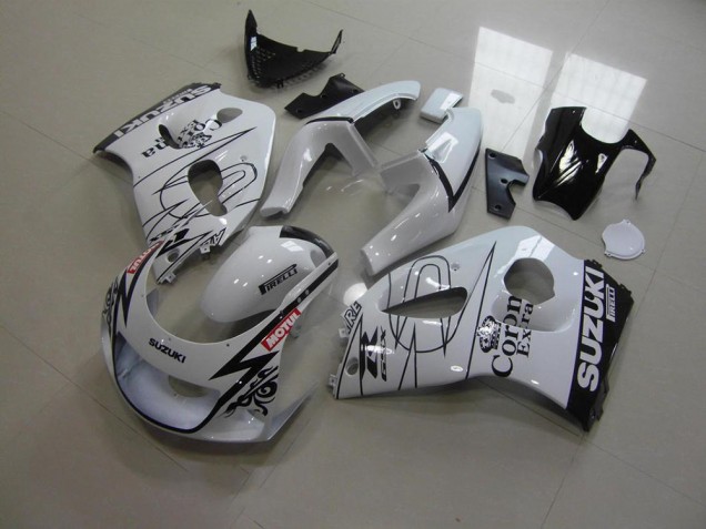 1996-2000 White Corona GSXR 600 Motorcycle Fairings 1996-2000 White Corona GSXR 600 Motorcycle Fairings
