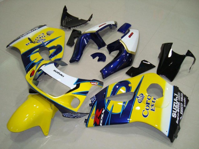 1996-2000 Yellow Corona GSXR 600 Motorcycle Fairings 1996-2000 Yellow Corona GSXR 600 Motorcycle Fairings