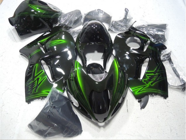 1996-2007 Black Green GSXR 1300 Hayabusa Motorcycle Fairings 1996-2007 Black Green GSXR 1300 Hayabusa Motorcycle Fairings