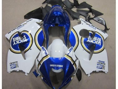1996-2007 White Lucky Strike Blue Motul GSXR 1300 Hayabusa Motorcycle Fairings