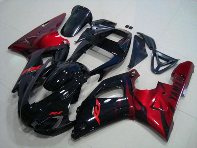 1998-1999 Black Red YZF R1 Motorcycle Fairings 1998-1999 Black Red YZF R1 Motorcycle Fairings
