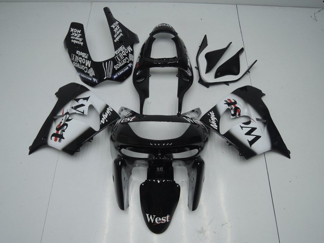 1998-1999 Black West ZX9R Motorcycle Fairings 1998-1999 Black West ZX9R Motorcycle Fairings