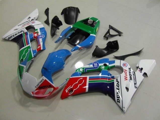 1998-2002 Blue White Green Red Wudy Motul Dunlop YZF R6 Motorcycle Fairings