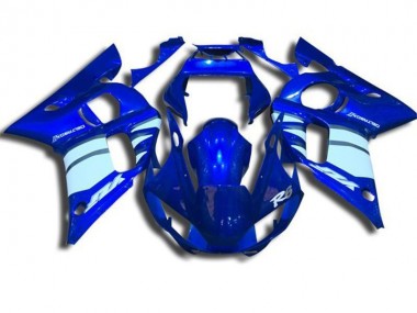 1998-2002 Blue and White YZF R6 Motorcycle Fairings