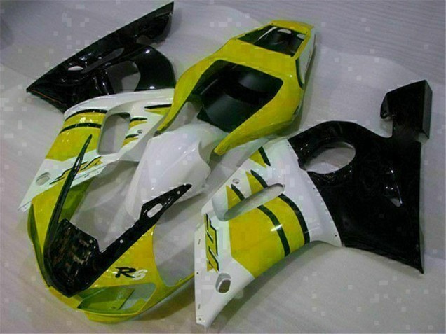 1998-2002 Yellow White YZF R6 Motorcycle Fairings 1998-2002 Yellow White YZF R6 Motorcycle Fairings