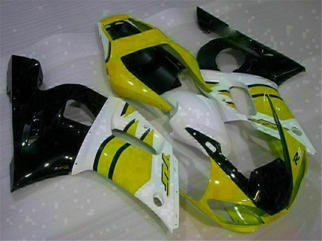 1998-2002 Yellow White YZF R6 Motorcycle Fairings 1998-2002 Yellow White YZF R6 Motorcycle Fairings