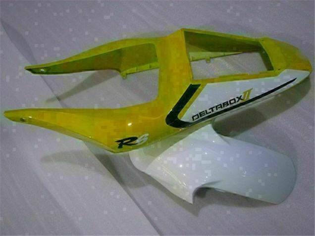 1998-2002 Yellow White YZF R6 Motorcycle Fairings 1998-2002 Yellow White YZF R6 Motorcycle Fairings