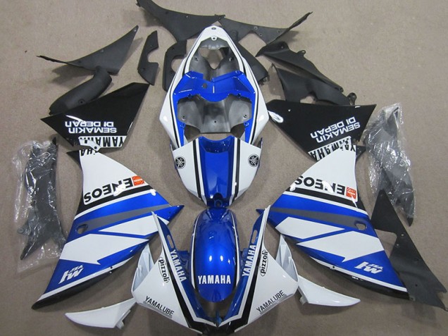 2000-2001 Blue White Blue White ENEOS YZF R1 Motorcycle Fairings 2000-2001 Blue White Blue White ENEOS YZF R1 Motorcycle Fairings