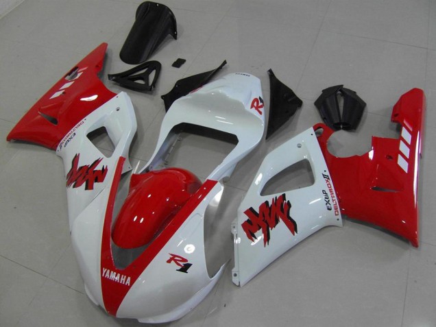 2000-2001 Red White Race YZF R1 Motorcycle Fairings 2000-2001 Red White Race YZF R1 Motorcycle Fairings