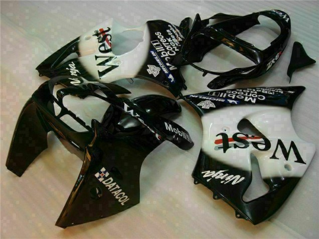 2000-2002 Black West Ninja ZX6R Motorcycle Fairings 2000-2002 Black West Ninja ZX6R Motorcycle Fairings