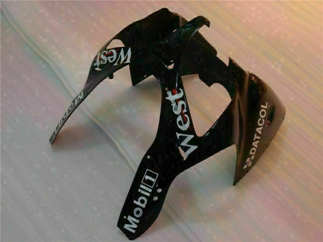 2000-2002 Black West Ninja ZX6R Motorcycle Fairings 2000-2002 Black West Ninja ZX6R Motorcycle Fairings