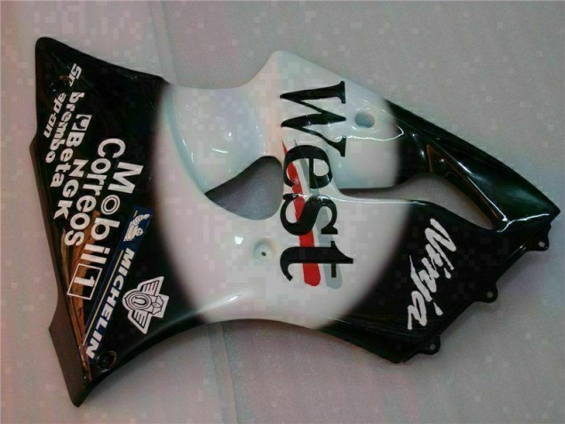 2000-2002 Black West Ninja ZX6R Motorcycle Fairings 2000-2002 Black West Ninja ZX6R Motorcycle Fairings