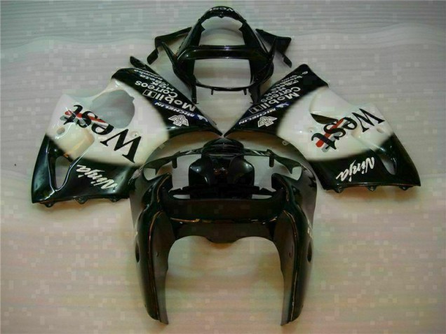 2000-2002 Black West Ninja ZX6R Motorcycle Fairings 2000-2002 Black West Ninja ZX6R Motorcycle Fairings