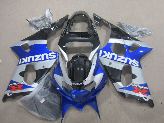 2000-2002 Blue White Decal GSXR 1000 Motorcycle Fairing 2000-2002 Blue White Decal GSXR 1000 Motorcycle Fairing