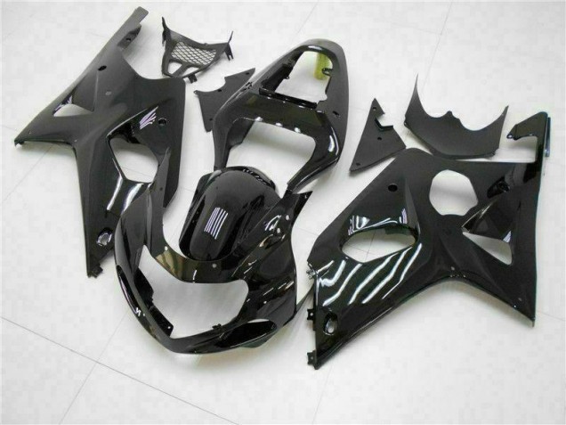 2000-2002 Glossy Black GSXR 1000 Motorcycle Fairings 2000-2002 Glossy Black GSXR 1000 Motorcycle Fairings