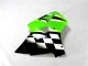 2000-2002 Green Black White ZX6R Motorcycle Fairings 2000-2002 Green Black White ZX6R Motorcycle Fairings