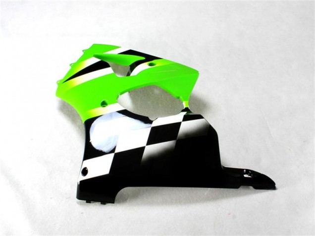 2000-2002 Green Black White ZX6R Motorcycle Fairings 2000-2002 Green Black White ZX6R Motorcycle Fairings