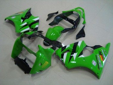 2000-2002 Green Black ZX6R Motorcycle Fairings