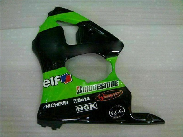 2000-2002 Green ZX6R Motorcycle Fairings 2000-2002 Green ZX6R Motorcycle Fairings