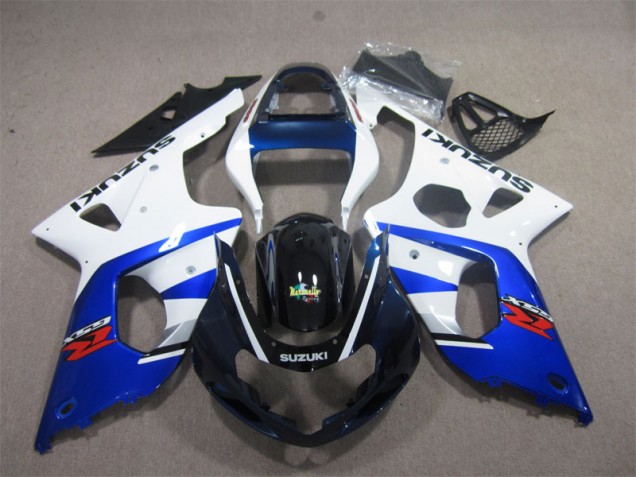 2000-2002 White Blue GSXR 1000 Motorcycle Fairings 2000-2002 White Blue GSXR 1000 Motorcycle Fairings