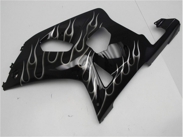 2001-2003 Black White Flame GSXR 600/750 Motorcycle Fairings 2001-2003 Black White Flame GSXR 600/750 Motorcycle Fairings
