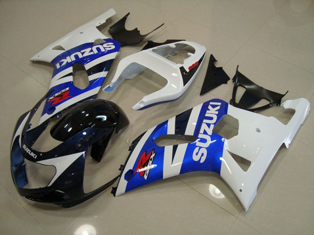 2001-2003 Blue White GSXR 750 Motorcycle Fairings 2001-2003 Blue White GSXR 750 Motorcycle Fairings