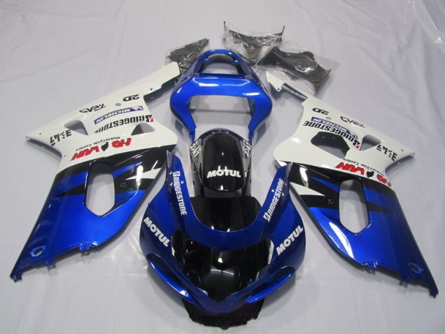 2001-2003 Blue White Motul GSXR 600 Motorcycle Fairings 2001-2003 Blue White Motul GSXR 600 Motorcycle Fairings