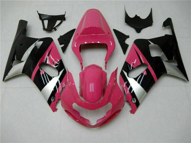 2001-2003 Pink Black GSXR 600/750 Motorcycle Fairings 2001-2003 Pink Black GSXR 600/750 Motorcycle Fairings