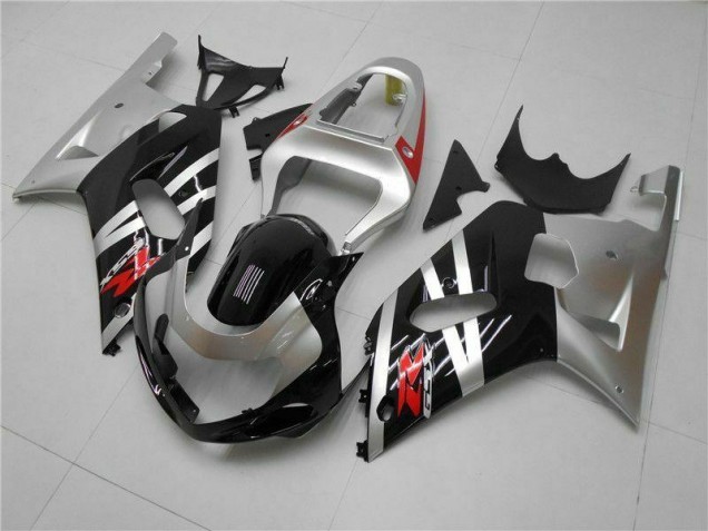2001-2003 Silver GSXR 600/750 Motorcycle Fairings 2001-2003 Silver GSXR 600/750 Motorcycle Fairings