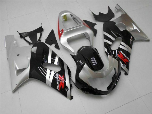 2001-2003 Silver GSXR 600/750 Motorcycle Fairings 2001-2003 Silver GSXR 600/750 Motorcycle Fairings