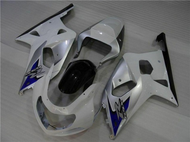 2001-2003 White Silver GSXR 600/750 Motorcycle Fairings 2001-2003 White Silver GSXR 600/750 Motorcycle Fairings