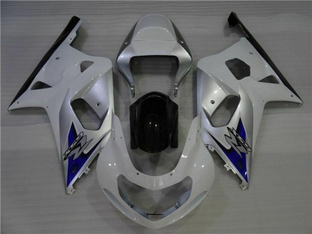 2001-2003 White Silver GSXR 600/750 Motorcycle Fairings 2001-2003 White Silver GSXR 600/750 Motorcycle Fairings
