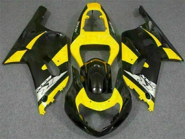 2001-2003 Yellow Black GSXR 600/750 Motorcycle Fairings 2001-2003 Yellow Black GSXR 600/750 Motorcycle Fairings