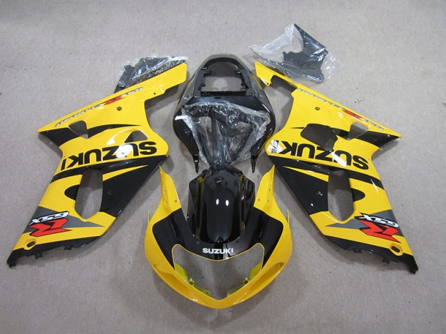 2001-2003 Yellow Black GSXR 600 Motorcycle Fairings 2001-2003 Yellow Black GSXR 600 Motorcycle Fairings