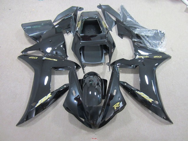 2002-2003 Black Gold Decal YZF R1 Motorcycle Fairings 2002-2003 Black Gold Decal YZF R1 Motorcycle Fairings