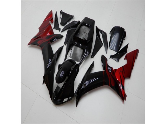 2002-2003 Black Red YZF R1 Motorcycle Fairings 2002-2003 Black Red YZF R1 Motorcycle Fairings