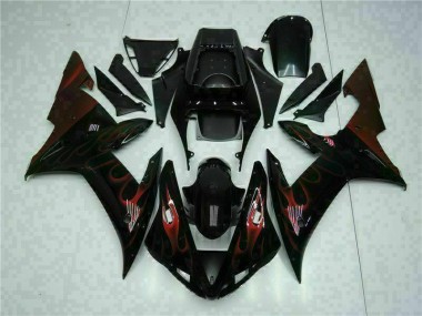 2002-2003 Black YZF R1 Full Motorcycle Fairing Kits