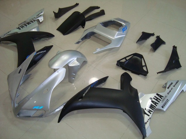 2002-2003 Silver Blue YZF R1 Motorcycle Fairings 2002-2003 Silver Blue YZF R1 Motorcycle Fairings