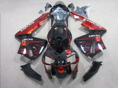 2003-2004 Black Red RACARDI CBR600RR Motorcycle Fairings