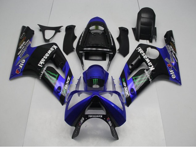 2003-2004 Blue Monster ZX6R Motorcycle Fairings 2003-2004 Blue Monster ZX6R Motorcycle Fairings