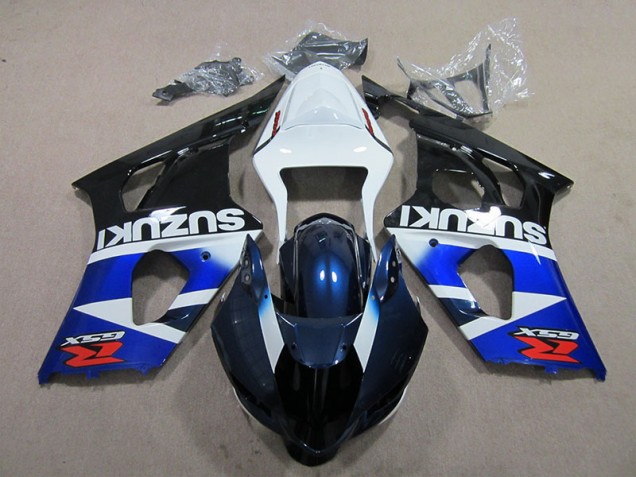2003-2004 Blue White Decal GSXR 1000 Motorcycle Fairing 2003-2004 Blue White Decal GSXR 1000 Motorcycle Fairing