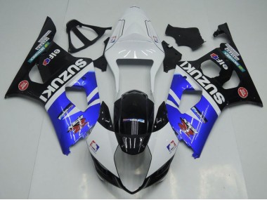 2003-2004 Blue White and Black GSXR 1000 Motorcycle Fairings