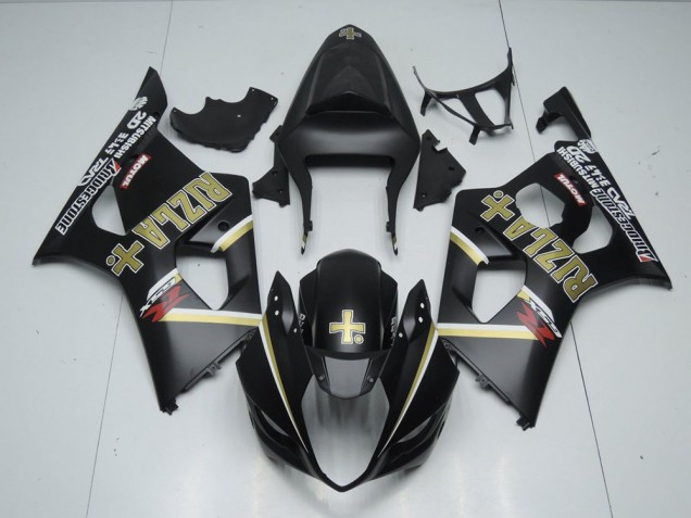 2003-2004 Matte Black Rizla GSXR 1000 Motorcycle Fairings 2003-2004 Matte Black Rizla GSXR 1000 Motorcycle Fairings