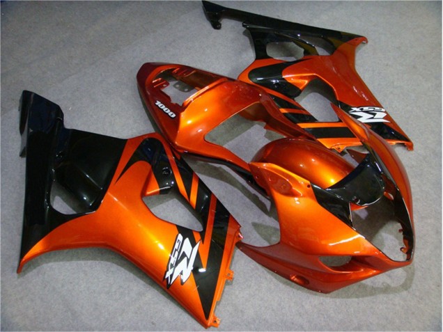 2003-2004 Orange Black GSXR 1000 Motorcycle Fairings 2003-2004 Orange Black GSXR 1000 Motorcycle Fairings