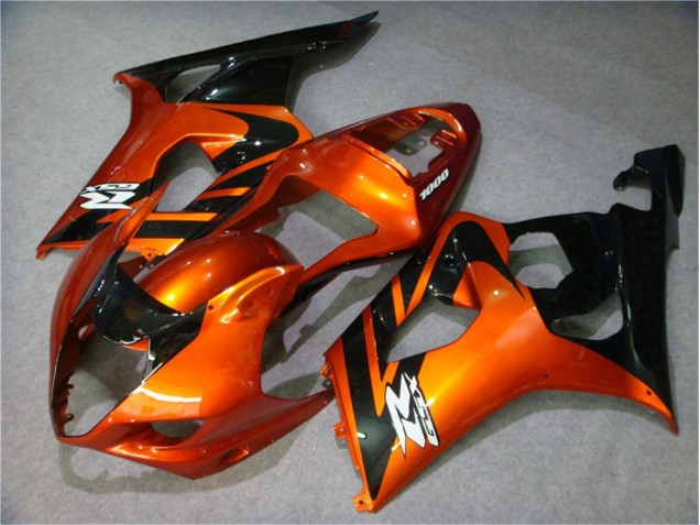 2003-2004 Orange Black GSXR 1000 Motorcycle Fairings 2003-2004 Orange Black GSXR 1000 Motorcycle Fairings