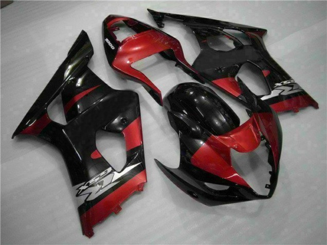 2003-2004 Red Black GSXR 1000 Motorcycle Fairings 2003-2004 Red Black GSXR 1000 Motorcycle Fairings