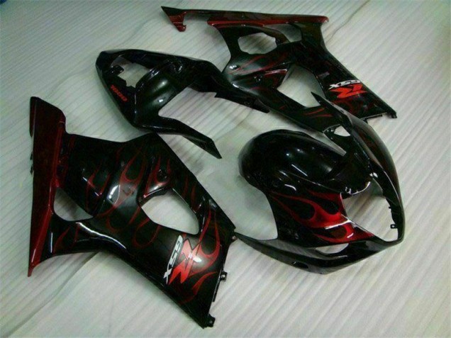2003-2004 Red Flame GSXR 1000 Motorcycle Fairings 2003-2004 Red Flame GSXR 1000 Motorcycle Fairings