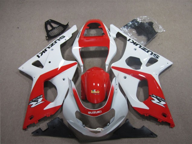 2003-2004 Red White GSXR 1000 Motorcycle Fairing 2003-2004 Red White GSXR 1000 Motorcycle Fairing