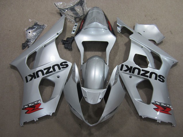 2003-2004 Silver GSXR 1000 Full Motorcycle Fairing Kits